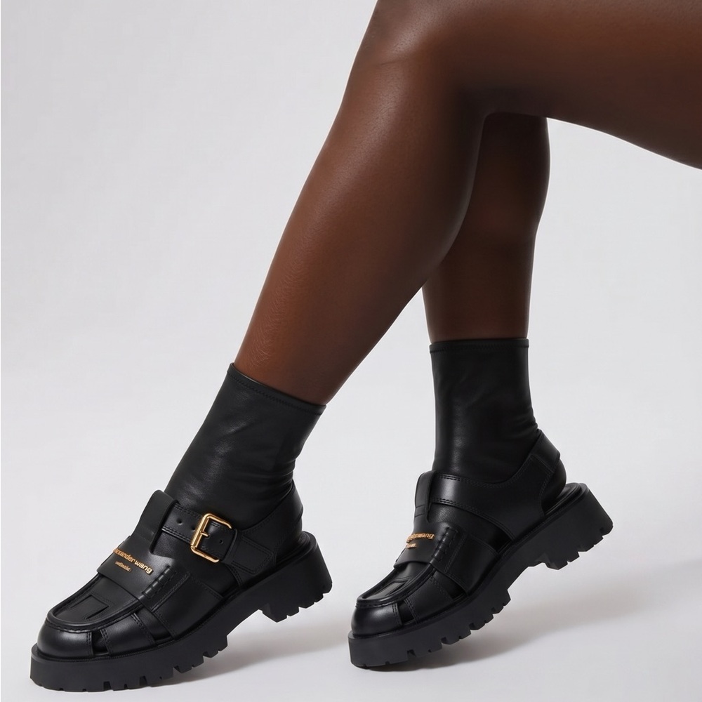 New Authentic Alexander Wang Carter Platform Fisherman Sandal (Women)